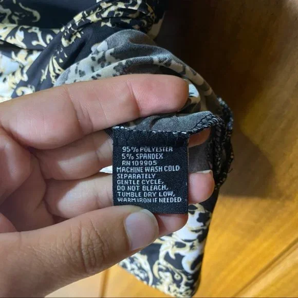 Essentials: Off The Shoulder Pattern Ruffle Top - Picture 7 of 7